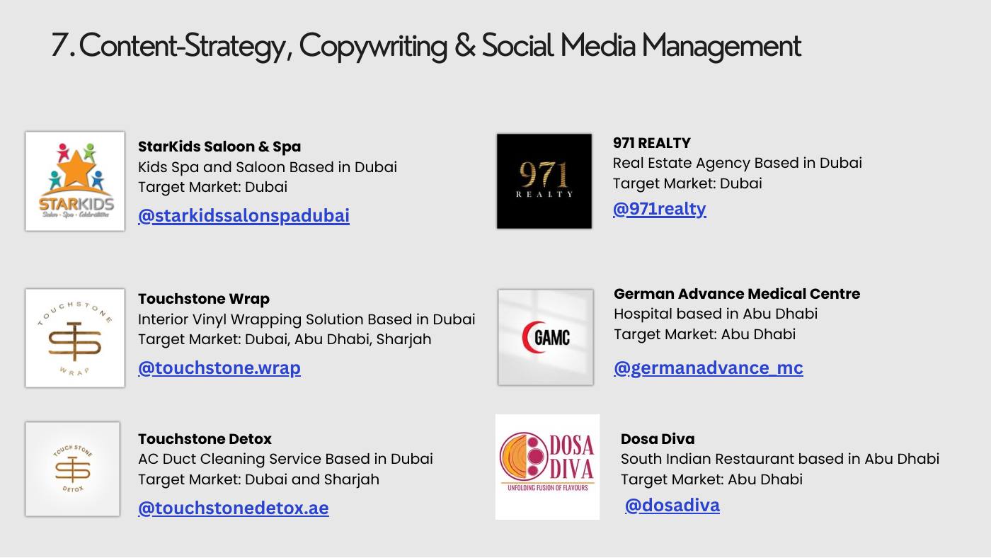 Dosa Diva Tourism & Hospitality portfolio evidence