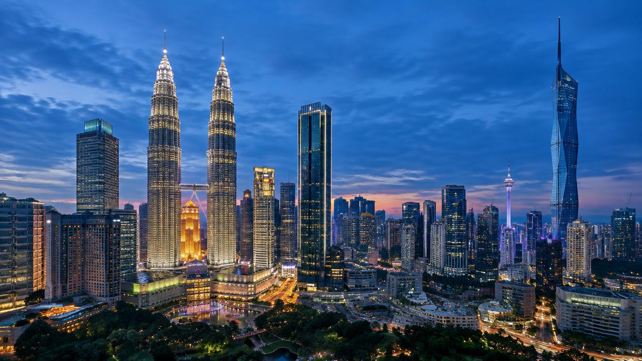Malaysia business district skyline