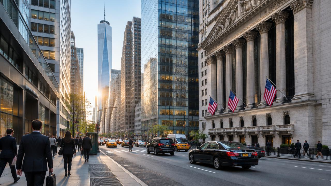 USA business district skyline